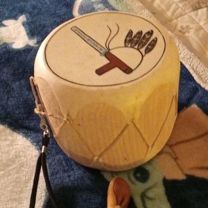 5"Old Vintage Drum American genuine Rawhide With bell